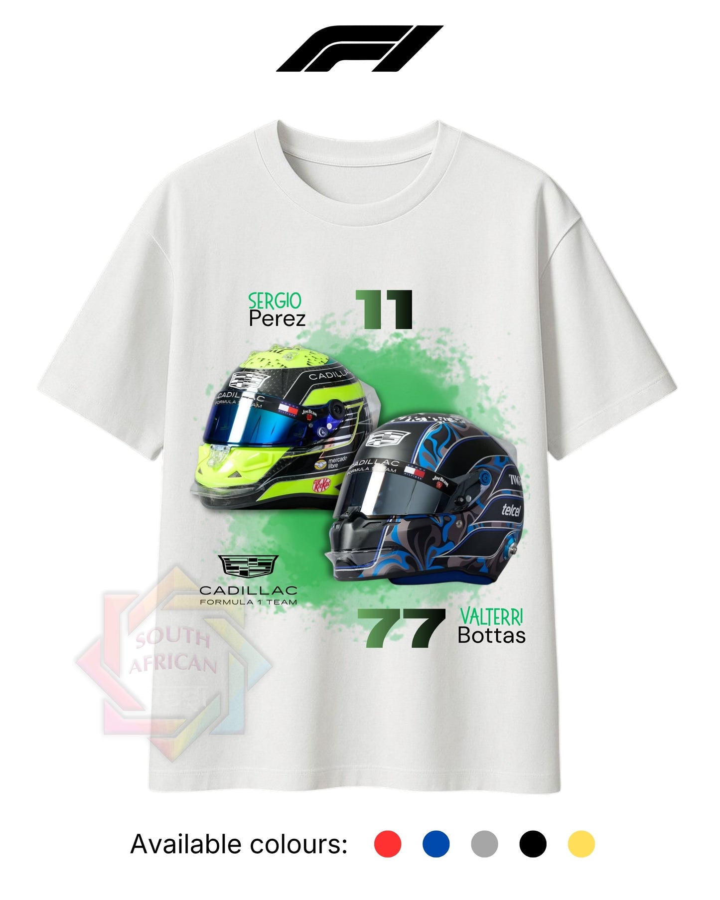 F1 INSPIRED MERCH 2026 | CADILLAC | PEREZ & BOTTAS | HELMETS | T-SHIRT/HOODIE/SWEATER
