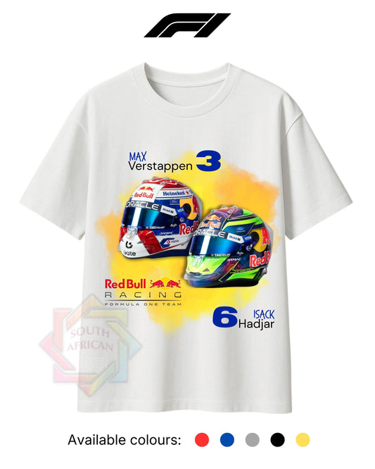 F1 INSPIRED MERCH 2026 | RED BULL RACING | VERSTAPPEN & HADJAR | HELMETS | T-SHIRT/HOODIE/SWEATER