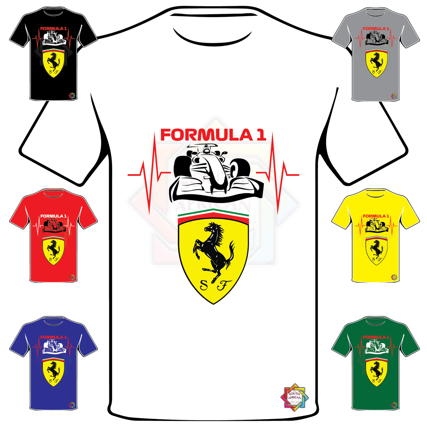 FORMULA 1 INSPIRED • FERARRI HEART BEAT T SHIRT
