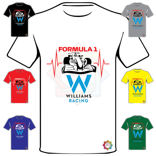 FORMULA 1 INSPIRED  • WILLIAMS HEART BEAT T SHIRT