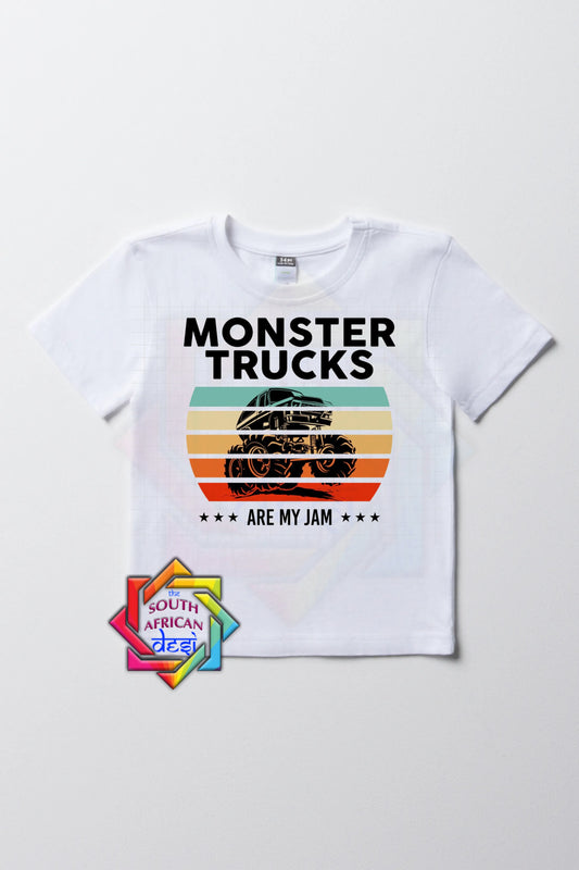Monster Trucks Are my Jam Kids T-shirt