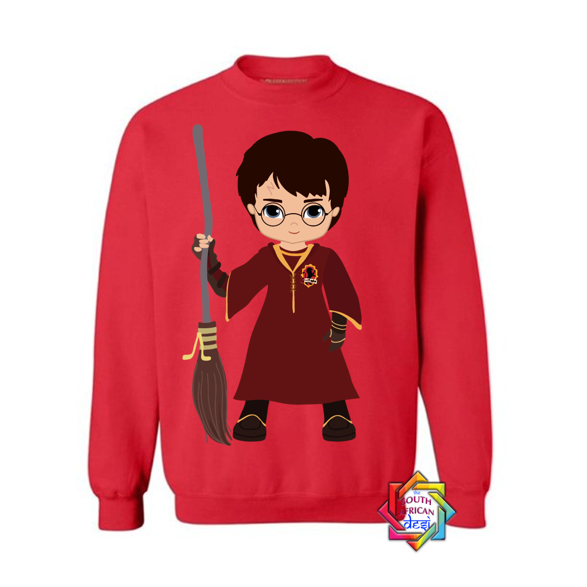 HARRY POTTER WITH BROOMSTICK | HARRY POTTER INSPIRED HOODIE/SWEATER | UNISEX