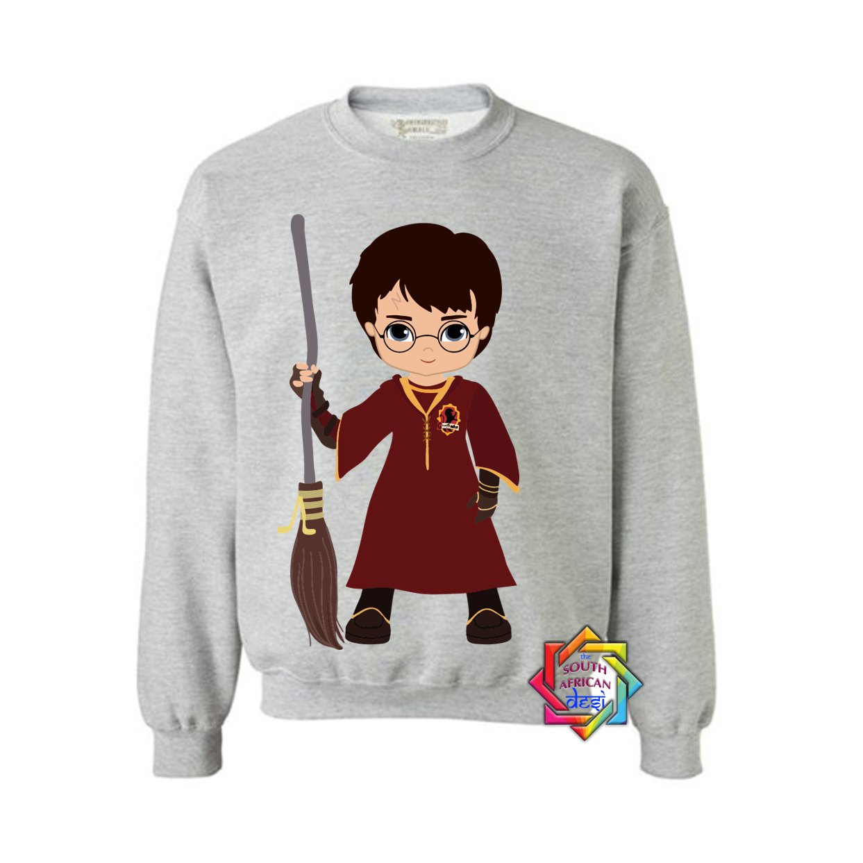 HARRY POTTER WITH BROOMSTICK | HARRY POTTER INSPIRED HOODIE/SWEATER | UNISEX