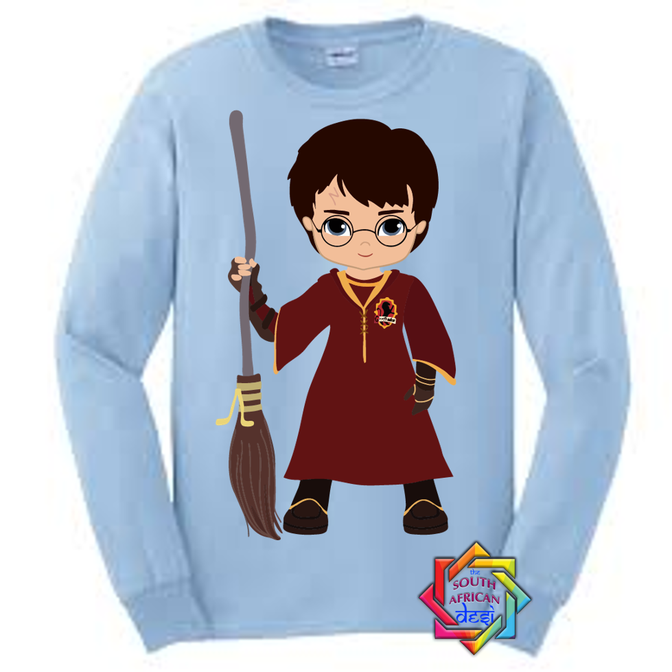 HARRY POTTER WITH BROOMSTICK | HARRY POTTER INSPIRED HOODIE/SWEATER | UNISEX