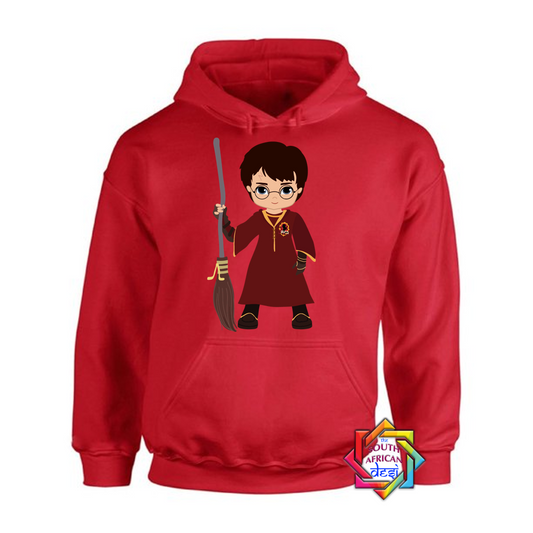 HARRY POTTER WITH BROOMSTICK | HARRY POTTER INSPIRED HOODIE/SWEATER | UNISEX