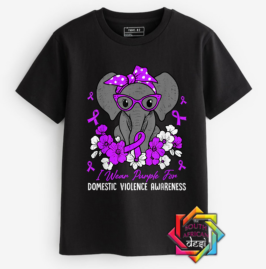 I WEAR PURPLE FOR DOMESTIC VIOLENCE AWARENESS | T-SHIRT/HOODIE/SWEATER | SUPPORT GBV
