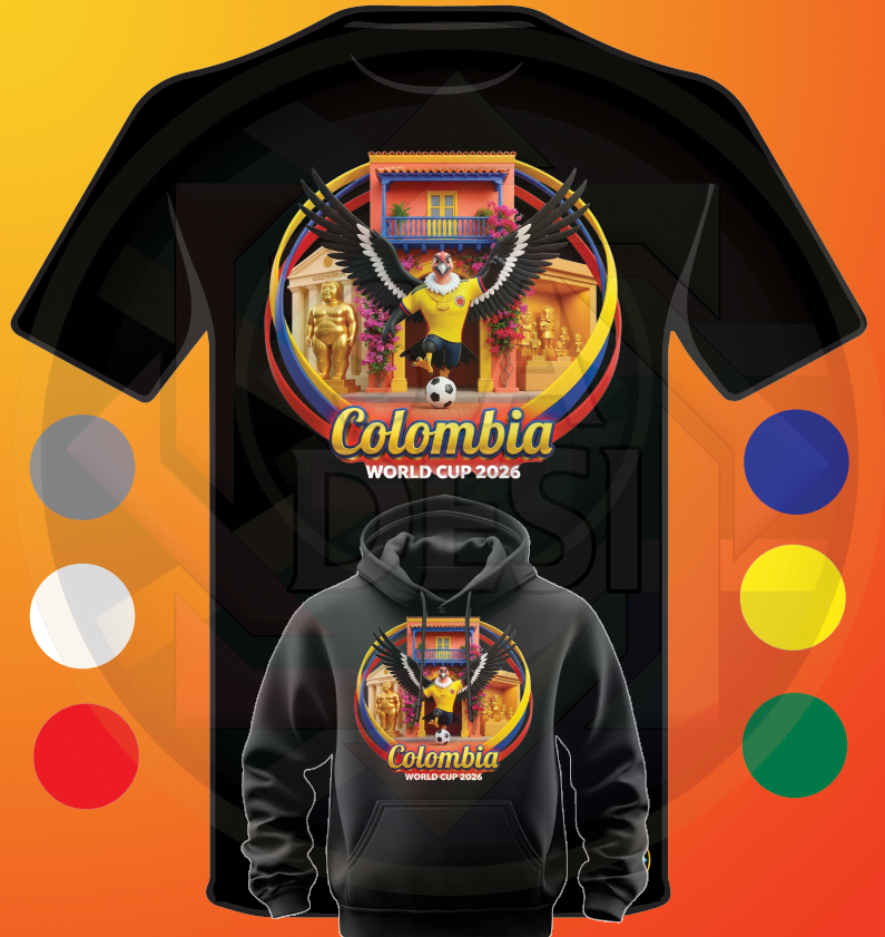 WORLD CUP SOCCER TEAMS INSPIRED COLUMBIA