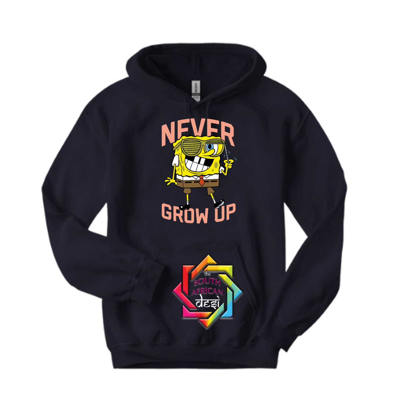 RANDOM INSPIRED SERIES • SPONGE BOB - NEVER GROW UP HOODIE