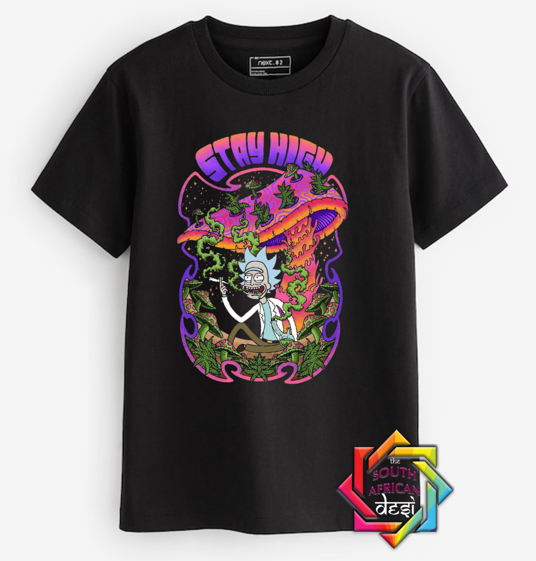 WEED SERIES • STAY HIGH RICK & MORTY T-SHIRT/HOODIE/SWEATER