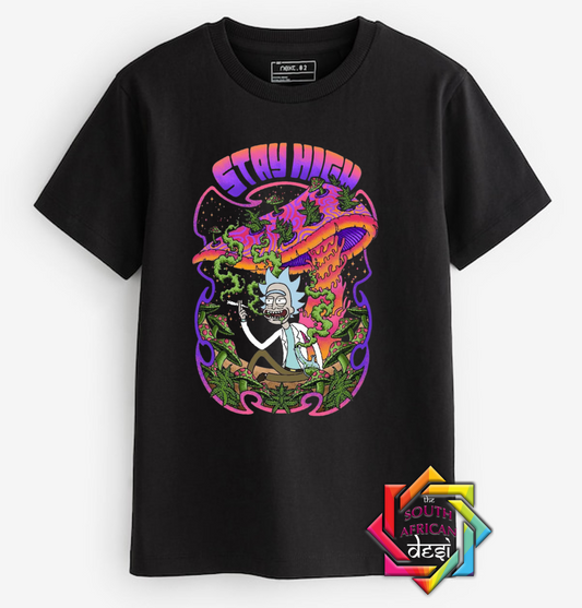 WEED SERIES • STAY HIGH RICK & MORTY T-SHIRT/HOODIE/SWEATER