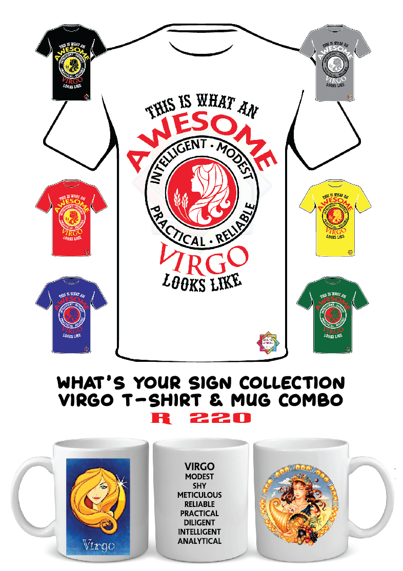 ZODIAC SERIES 4 • VIRGO AWESOME T-SHIRT & PLAIN MUG GIFT BOX