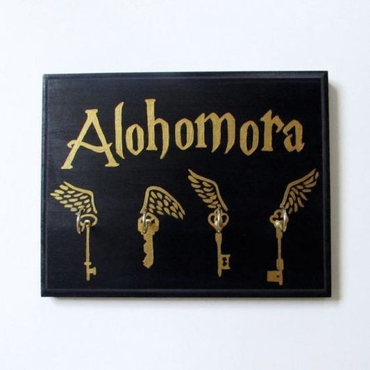 Alohamora (Harry Potter inspired) Key Holder - Wooden