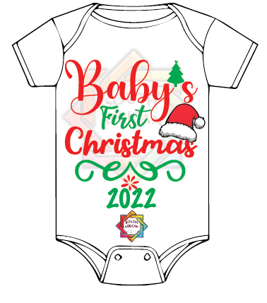 BABY'S FIRST CHRISTMAS BABY VEST/ONESIE FUNKY