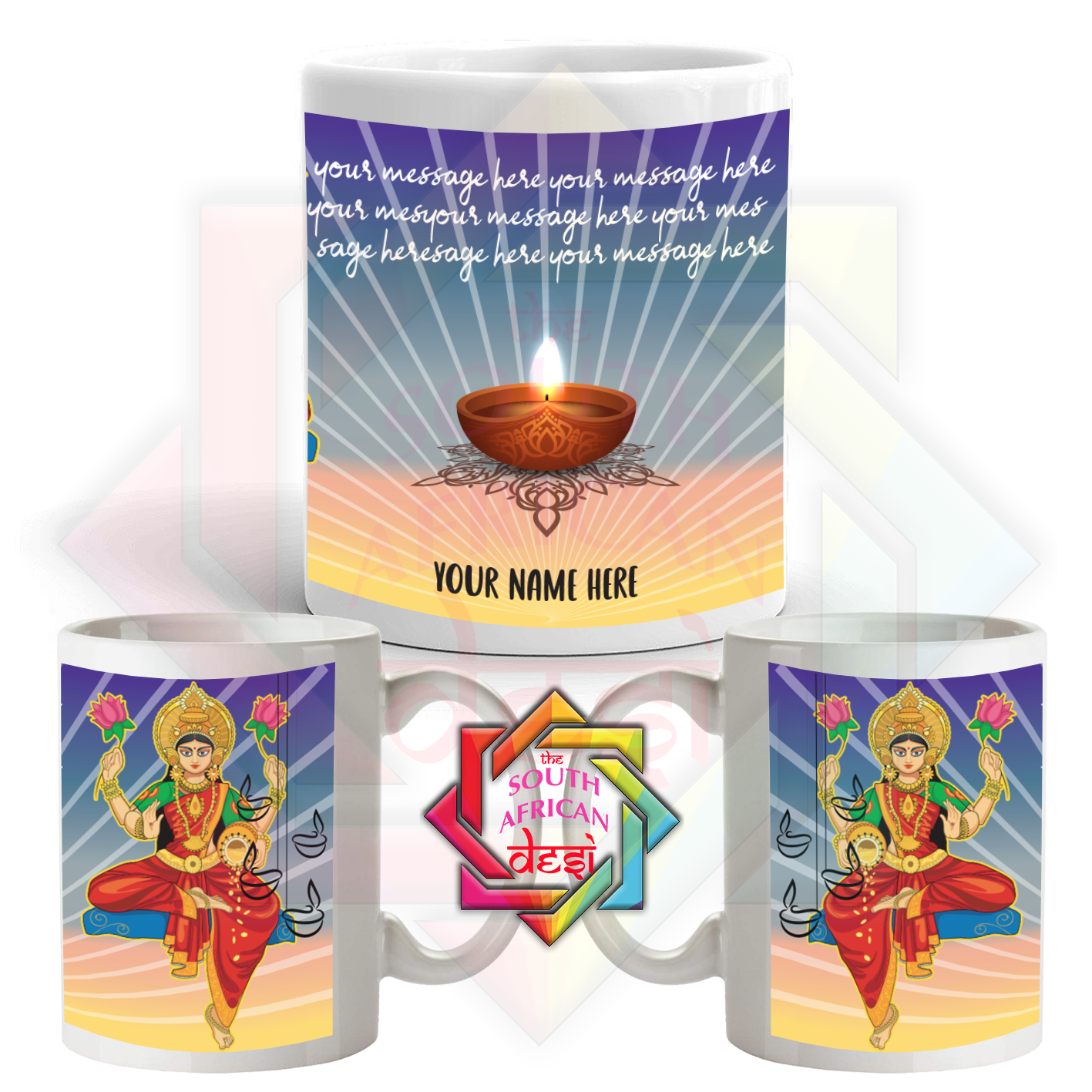 Ma Lakshmi Diwali Mug - Add Your Message