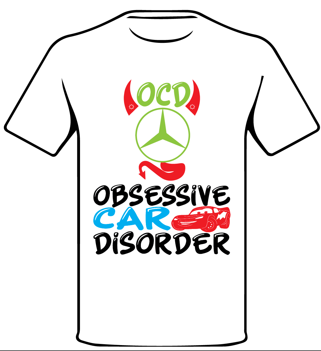 MERCEDES INSPIRED OCD ENTHUSIAST T SHIRT
