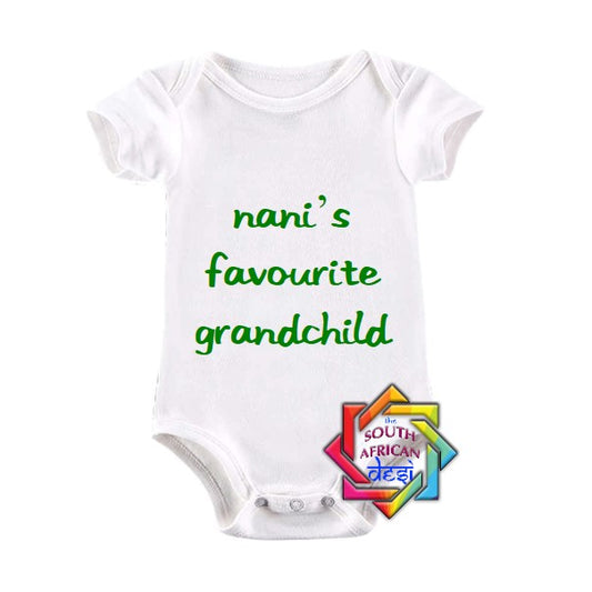 NANI'S FAVOURITE GRANDCHILD BABY VEST/ONESIE