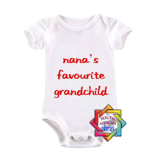 NANA'S FAVOURITE GRANDCHILD BABY VEST/ONESIE