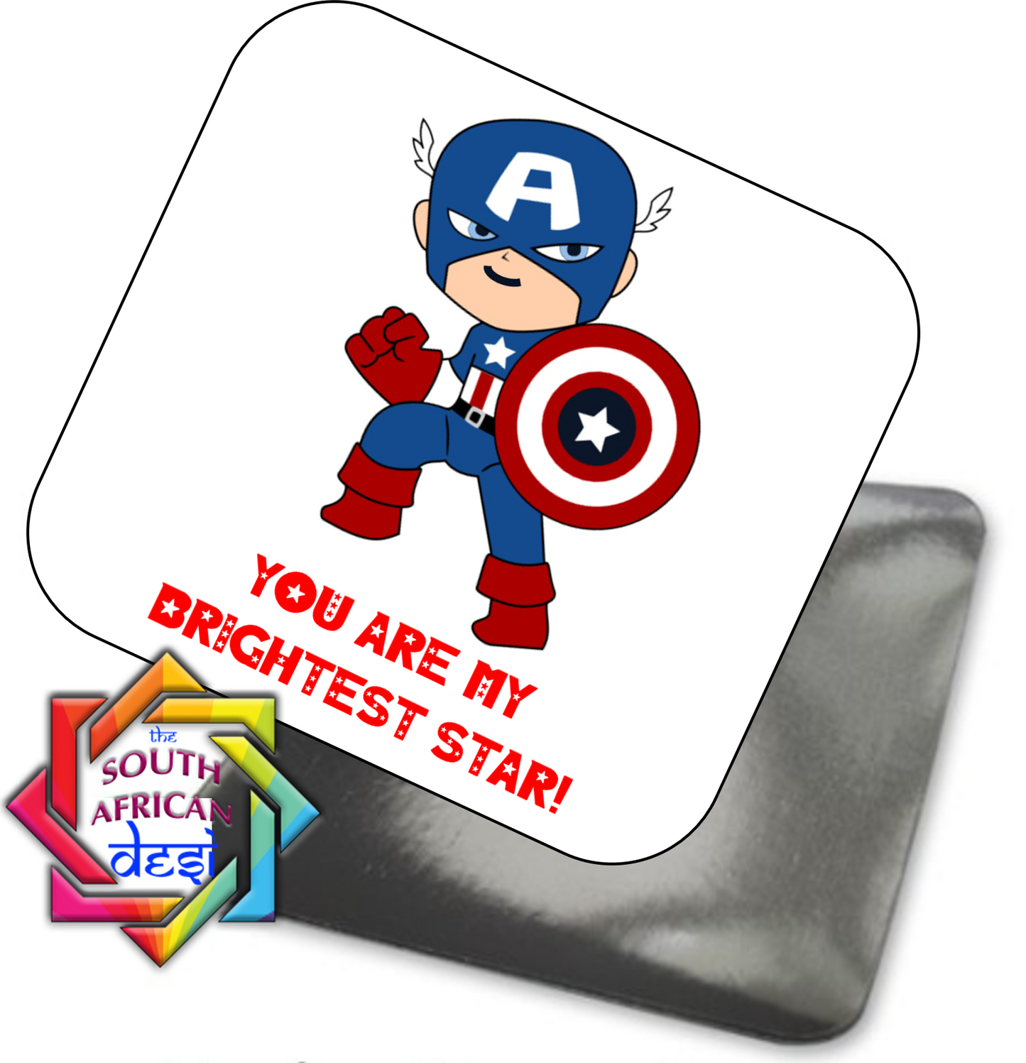 YOU ARE MY BRIGHTEST STAR | CAPTAIN AMERICA INSPIRED MAGNET - VALENTINE'S DAY