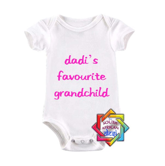 DADI'S FAVOURITE GRANDCHILD BABY VEST/ONESIE