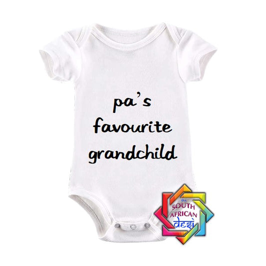 PA'S FAVOURITE GRANDCHILD BABY VEST/ONESIE