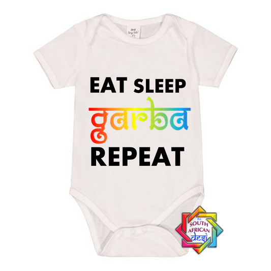 EAT SLEEP GARBA REPEAT BABY VEST/ONESIE