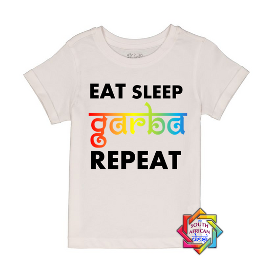 Eat Sleep Garba Repeat Kids T-shirt
