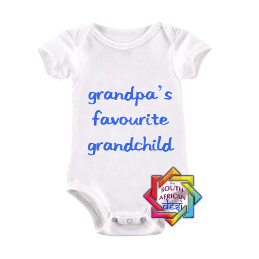 GRANDPA'S FAVOURITE GRANDCHILD BABY VEST/ONESIE