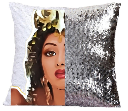 Sridevi Pop Art Sequenced Scatter Cushion