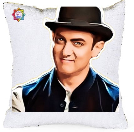 Aamir Khan Pop Art Sequenced Scatter Cushion