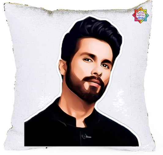 Shahid Kapoor Pop Art Sequenced Scatter Cushion