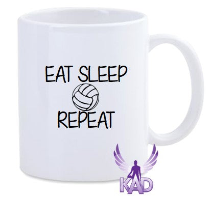 EAT SLEEP VOLLEYBALL REPEAT MUG