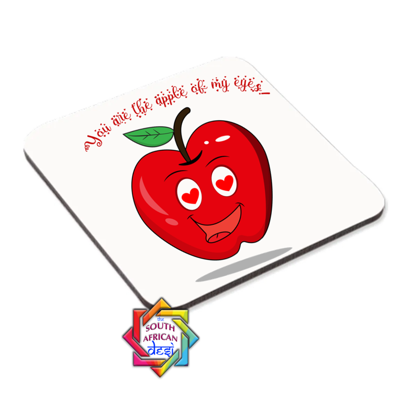 YOU ARE THE APPLE OF MY EYES COASTER OR MAGNET | VALENTINES DAY