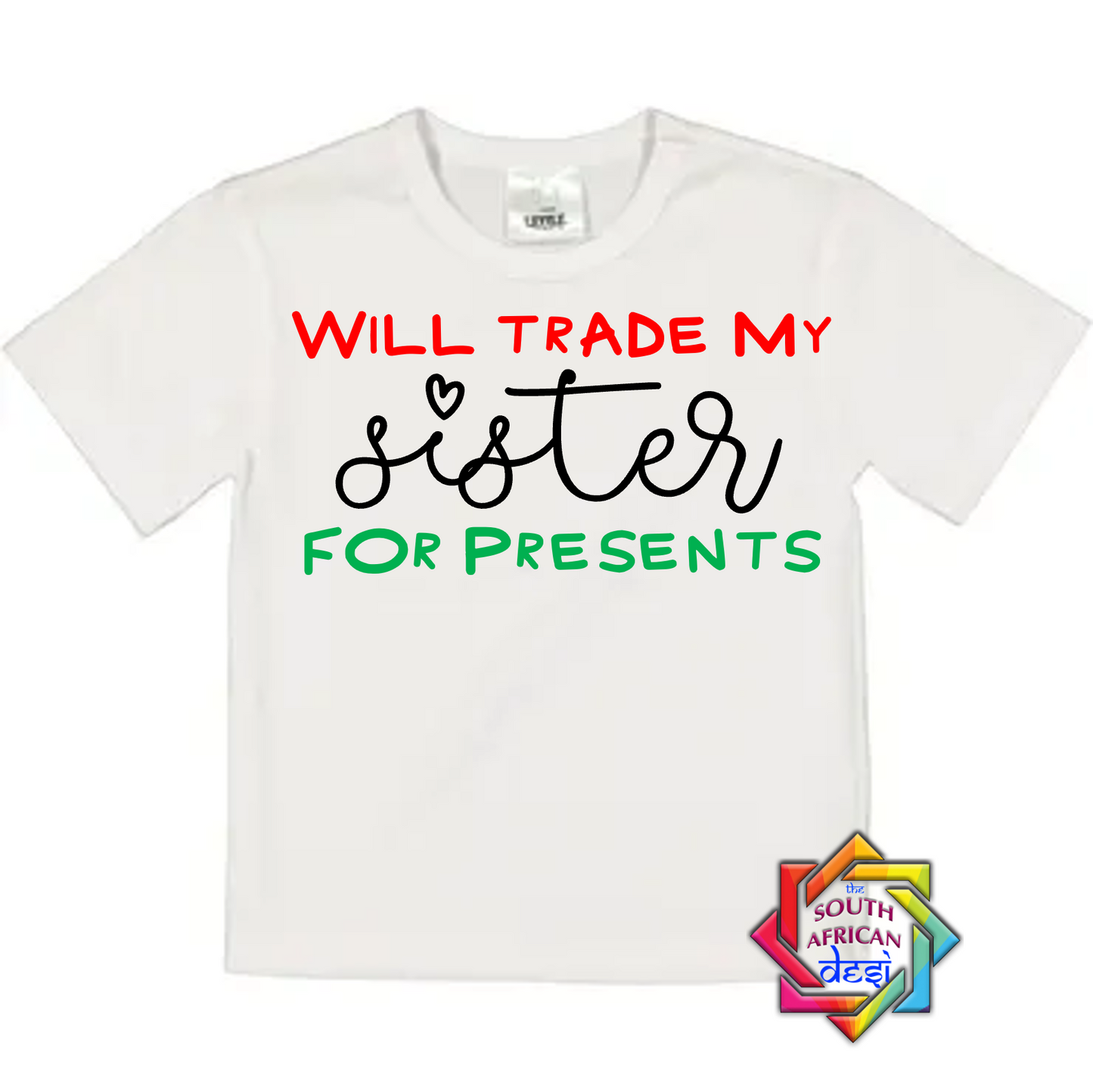 Will trade my brother/sister for presents | Kids Christmas T-shirt