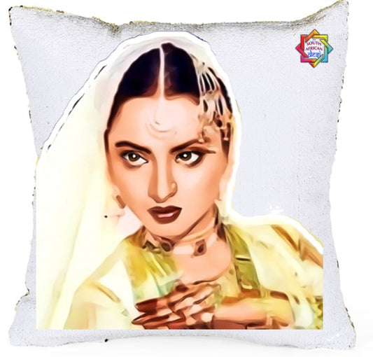 Rekha Umrao Jaan Pop Art Sequenced Scatter Cushion