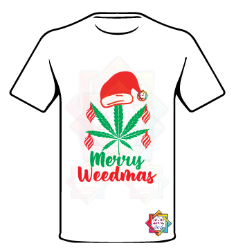 MERRY WEEDMAS 1 CHRISTMAS T-SHIRT FUNKY