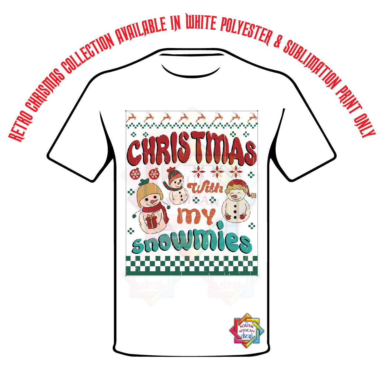 CHRISTMAS WITH MY SNOWMIES T-SHIRT • RETRO XMAS LOOK