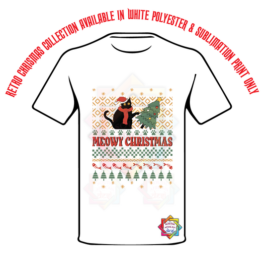 MEOWY CHRISTMAS T-SHIRT • RETRO XMAS LOOK