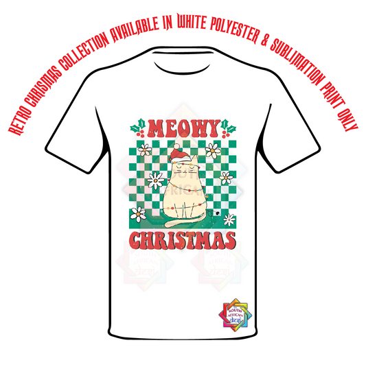 MEOWY CHRISTMAS 2 T-SHIRT • RETRO XMAS LOOK