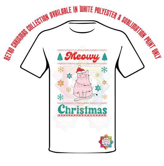 MEOWY CHRISTMAS 3 T-SHIRT • RETRO XMAS LOOK
