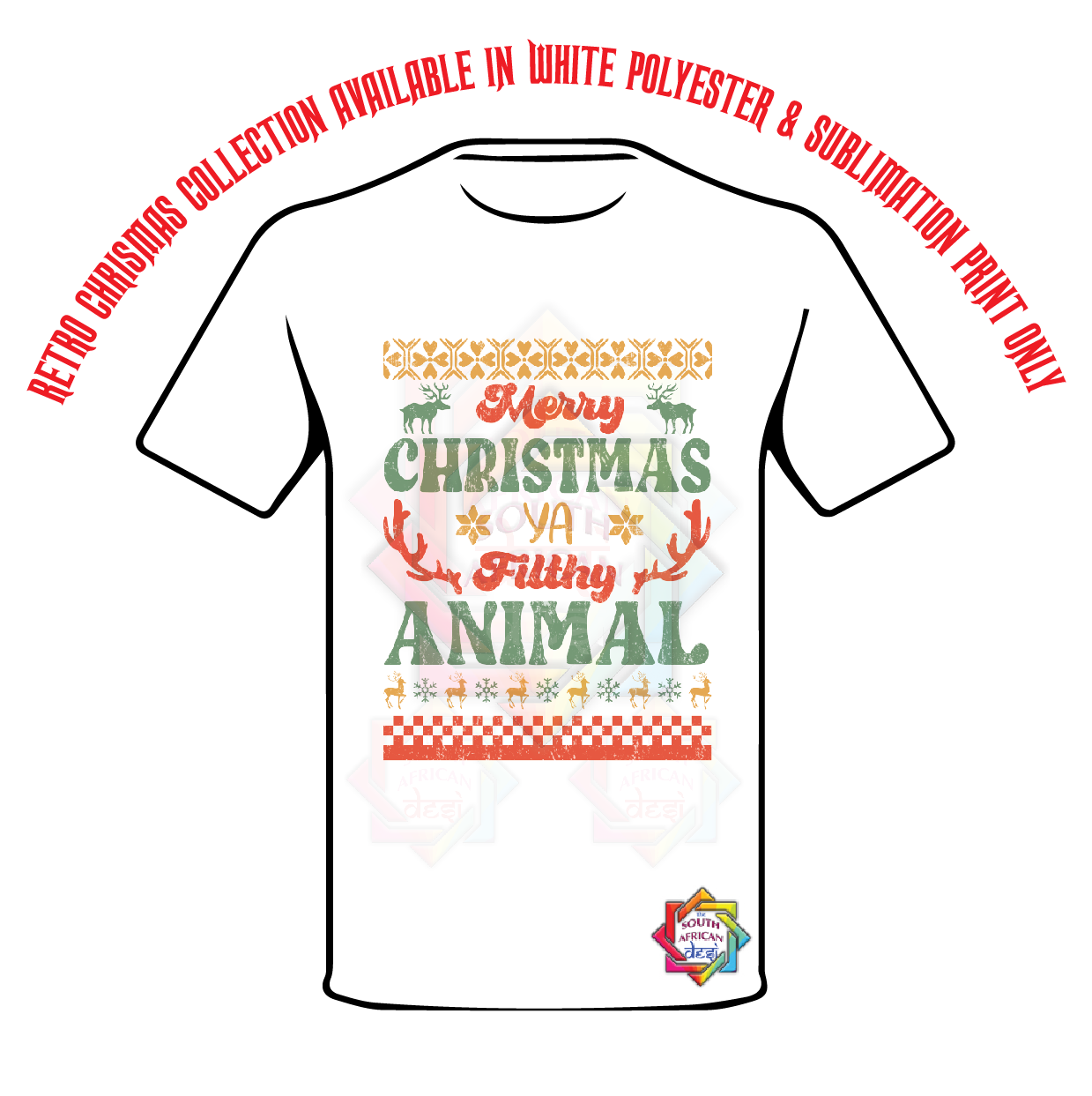 MERRY CHRISTMAS YA FILTHY ANIMAL T-SHIRT • RETRO XMAS LOOK