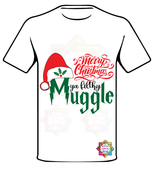 HARRY POTTER INSPIRED MERRY XMAS YA FILTHY MUGGLE CHRISTMAS T-SHIRT FUNKY