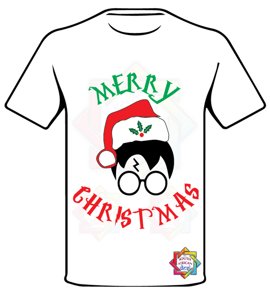 HARRY POTTER INSPIRED MERRY XMAS  CHRISTMAS T-SHIRT  FUNKY