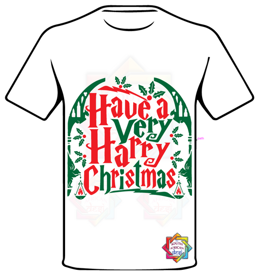 HARRY POTTER INSPIRED HAVE A VERY HARRY XMAS CHRISTMAS T-SHIRT  FUNKY