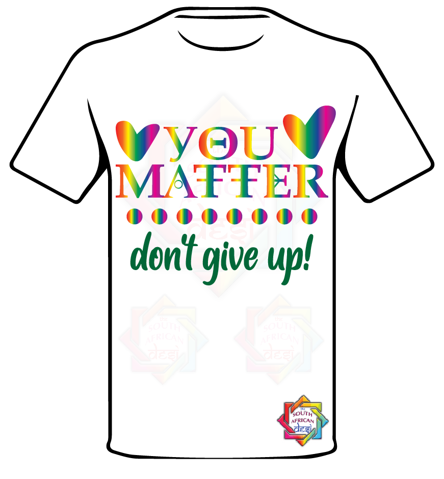 MENTAL HEALTH MATTER • YOU MATTER DON'T GIVE UP RAINBOW PRINT T SHIRT