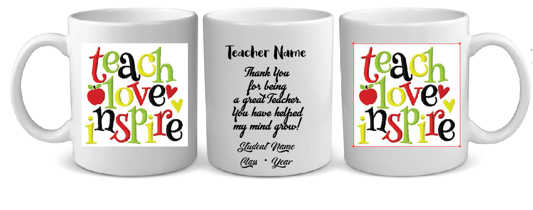 11 TEACH LOVE INSPIRE TEACHER MUG