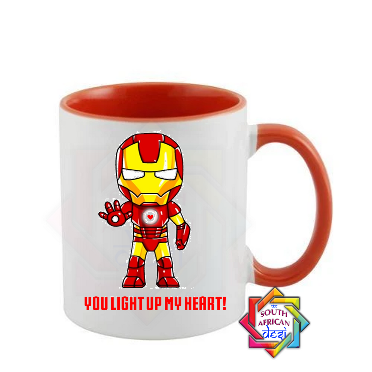 YOU LIGHT UP MY HEART | IRON MAN INSPIRED VALENTINES DAY MUG