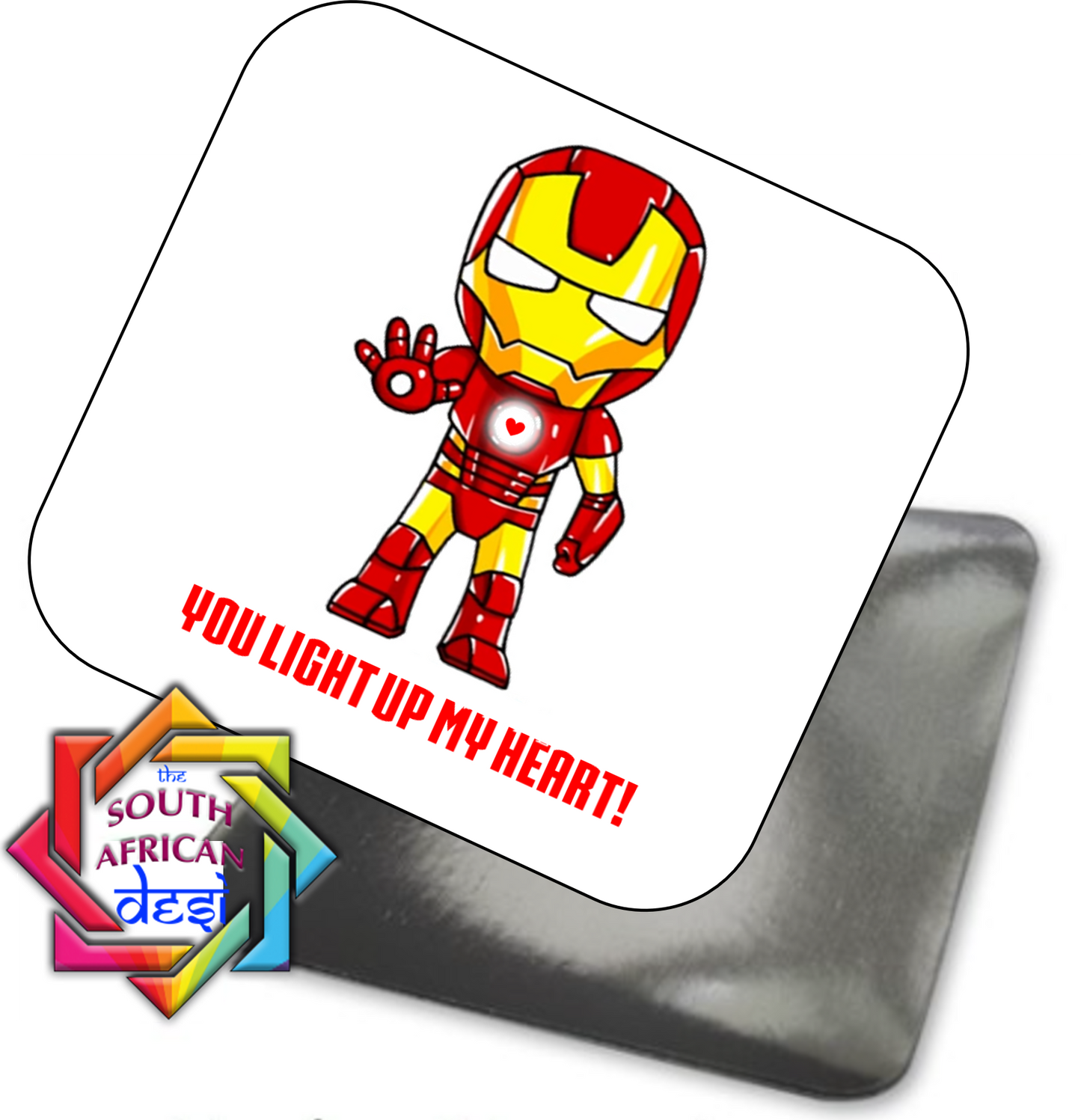 YOU LIGHT UP MY HEART | IRON MAN INSPIRED MAGNET - VALENTINE'S DAY