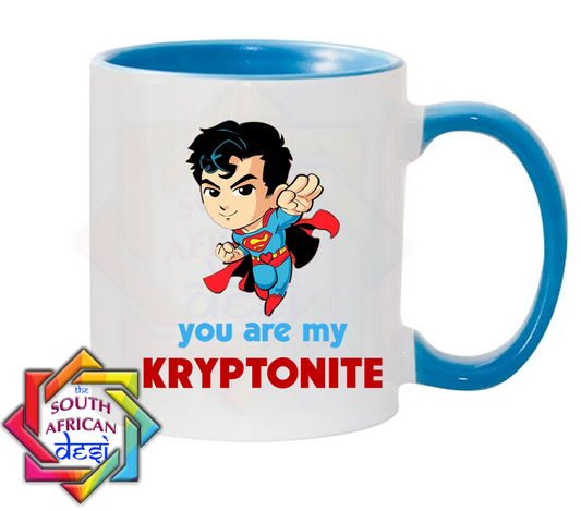 YOU ARE MY KRYPTONITE | SUPER MAN INSPIRED VALENTINES DAY MUG