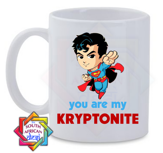 YOU ARE MY KRYPTONITE | SUPER MAN INSPIRED VALENTINES DAY MUG
