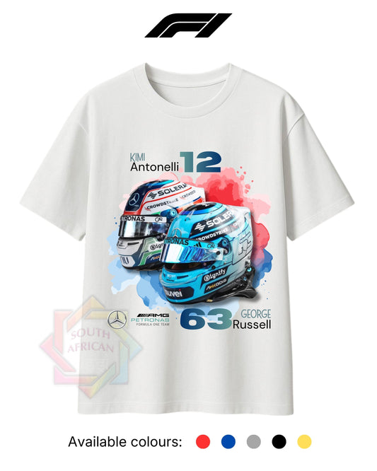 F1 INSPIRED MERCH 2026 | MERCEDES | GEORGE RUSSELL | KIMI ANTONELLI | HELMETS  | T-SHIRT/HOODIE/SWEATER